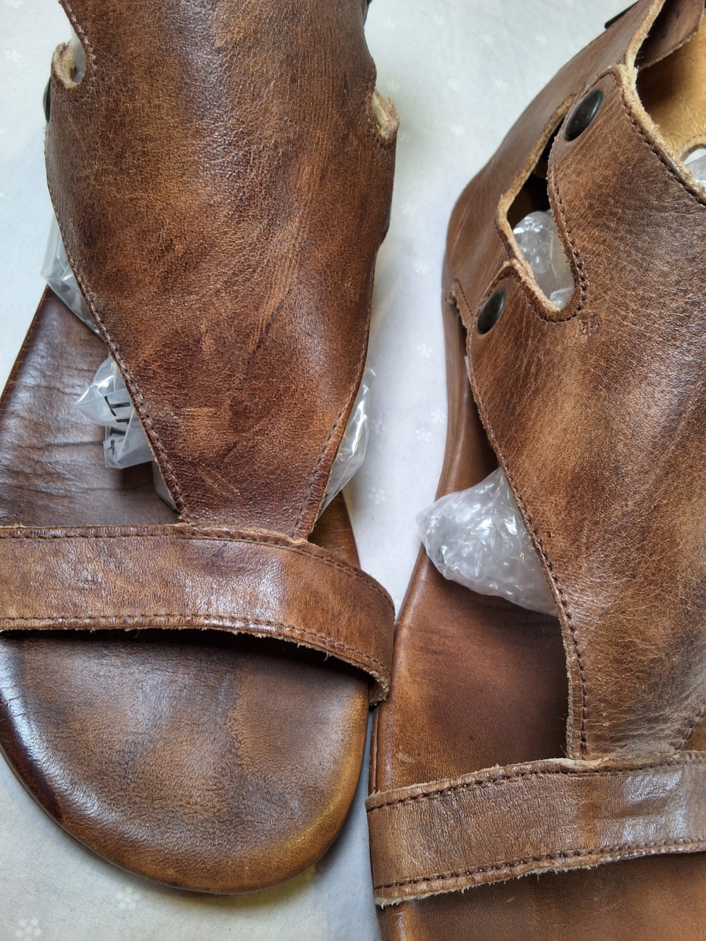 Bed Stu Brown Leather High-Top Gladiator Sandals - Picture 8 of 8